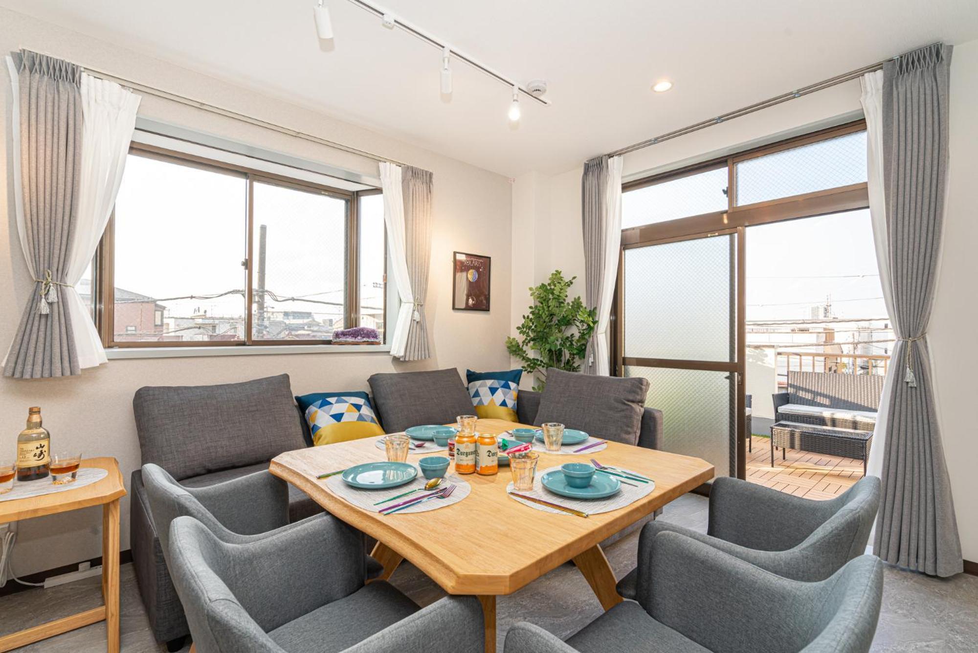 Pensión Asakusa,ginza,ueno,skytree,stn&conv 1min ,family Suite,45 Mins To Airport,kiyoka 清禾 *