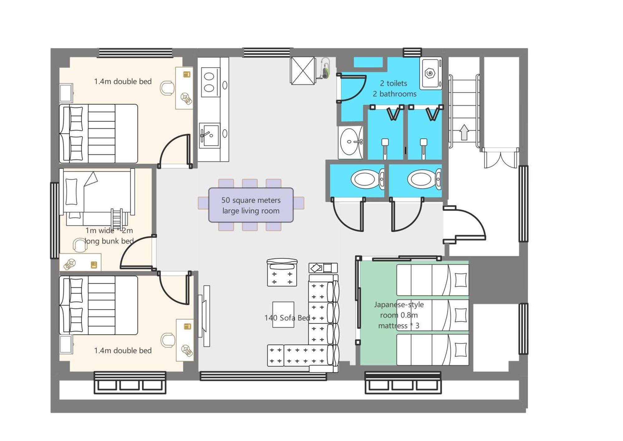 Asakusa,ginza,ueno,skytree,stn&conv 1min ,family Suite,45 Mins To Airport,kiyoka 清禾 Pensión *