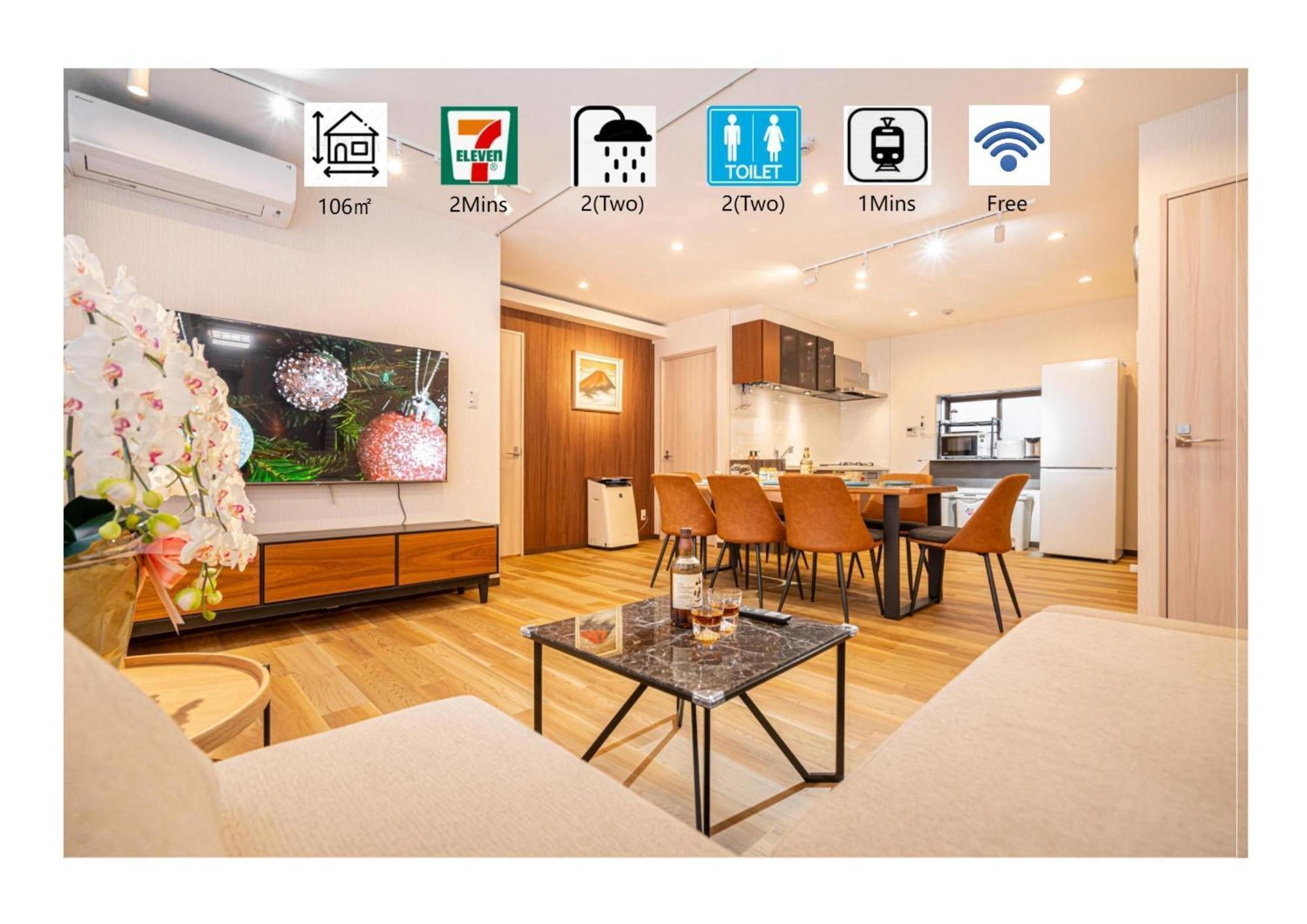 Asakusa,ginza,ueno,skytree,stn&conv 1min ,family Suite,45 Mins To Airport,kiyoka 清禾 Affittacamere *